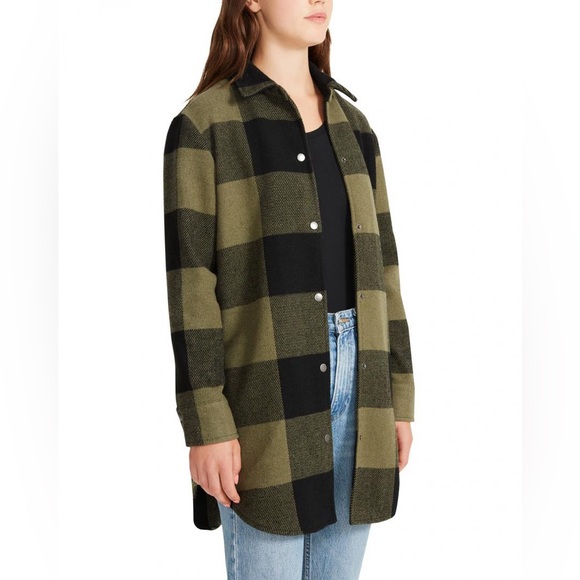 BB Dakota ELDRIDGE PLAID COAT SAGE XS - Picture 4 of 8